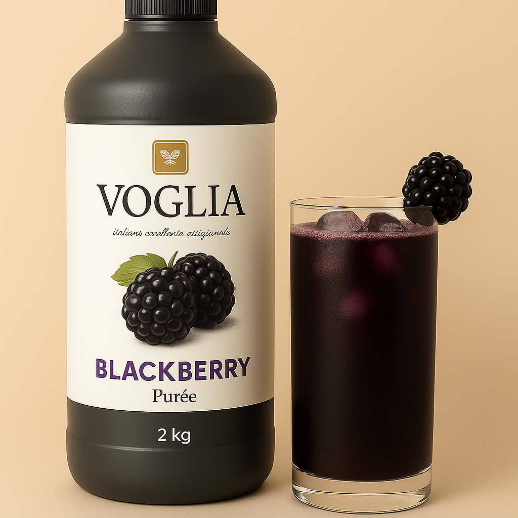 Voglia Premium Blackberry Puree – 2kg Bottle