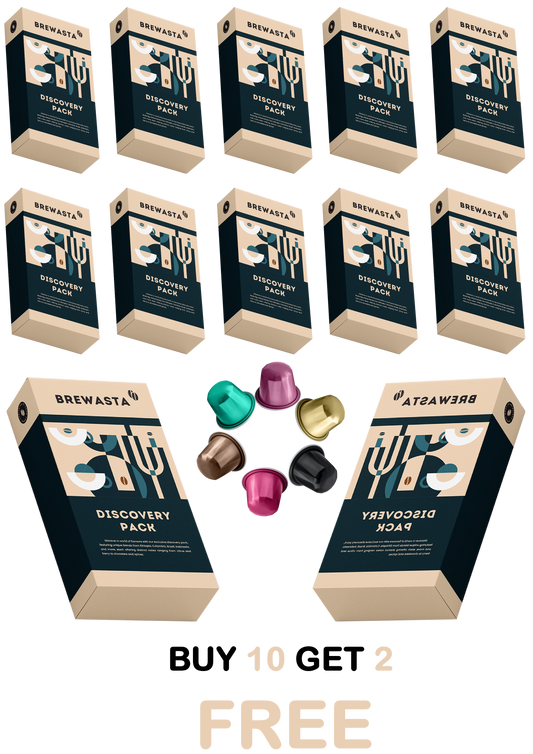Discovery Pack Nespresso Compatible Coffee Pods Bundle - Buy 10 get 2 free