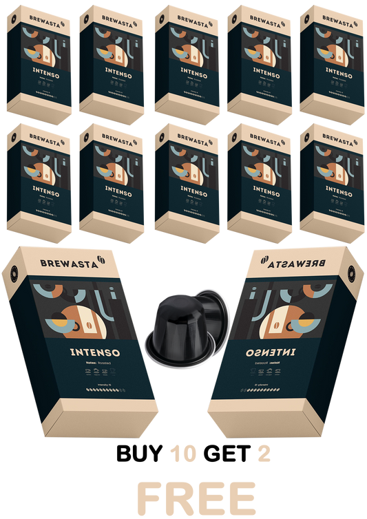 Intenso Nespresso Compatible Coffee Pods Bundle - Buy 10 get 2 free