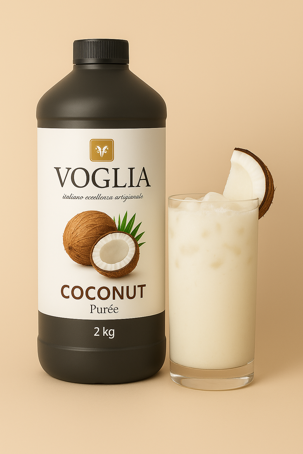 Voglia Premium Coconut Puree – 2kg Bottle